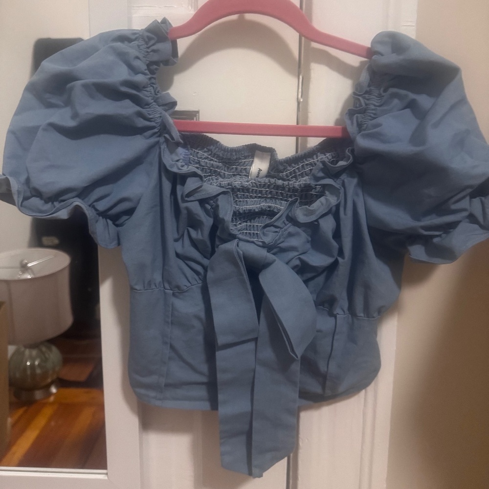 Awe some jean boutique blouse